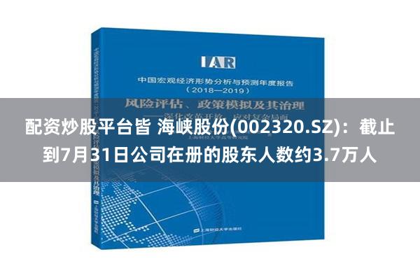 配资炒股平台皆 海峡股份(002320.SZ)：截止到7月31日公司在册的股东人数约3.7万人