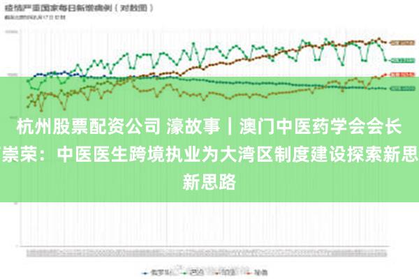 杭州股票配资公司 濠故事｜澳门中医药学会会长石崇荣：中医医生跨境执业为大湾区制度建设探索新思路